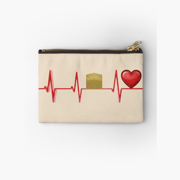 Item preview, Heartbeat of Faith (V.1) - Sacred Kaaba & Madina Life Pulse Art designed and sold by D-Islamic.