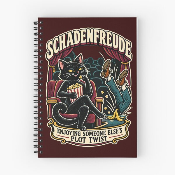 Item preview, Schadenfreude – Black Cat Popcorn Cinema Funny German Word Art designed and sold by SVox.