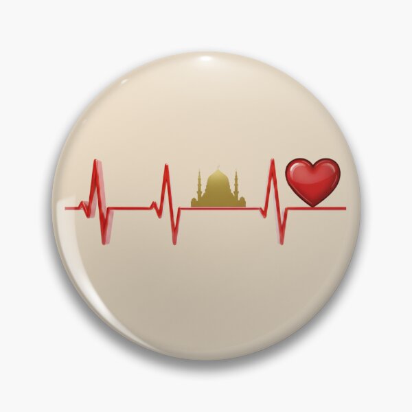 Item preview, Heartbeat of Faith (V.2) - Sacred Kaaba & Madina Life Pulse Art designed and sold by D-Islamic.
