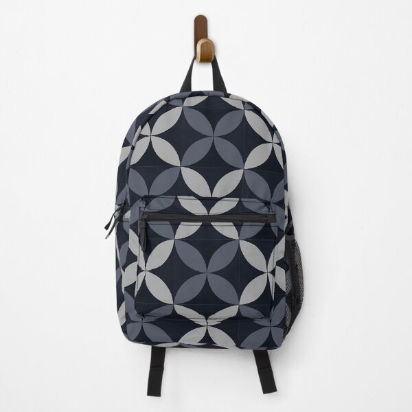 Item preview, Geometric Petal Pattern Dark Japandi Seamless Tile designed and sold by oceanys.