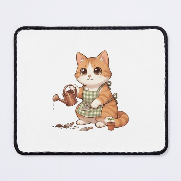 Item preview, Cute Gardening Cat – Kawaii Garden Illustration designed and sold by PrintforDesign.
