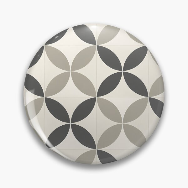 Item preview, Japandi Geometric Petal Pattern Neutral Tile Print designed and sold by oceanys.