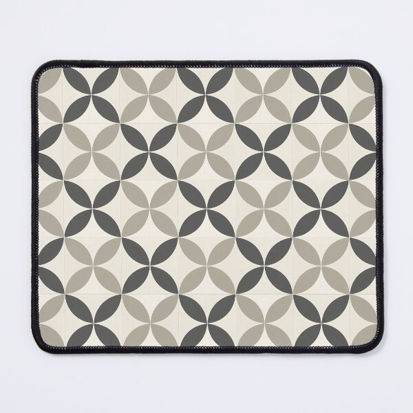 Item preview, Japandi Geometric Petal Pattern Neutral Tile Print designed and sold by oceanys.