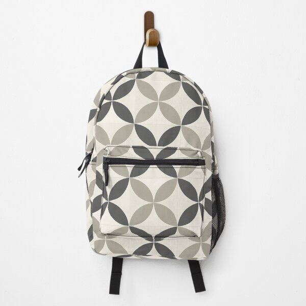 Item preview, Japandi Geometric Petal Pattern Neutral Tile Print designed and sold by oceanys.