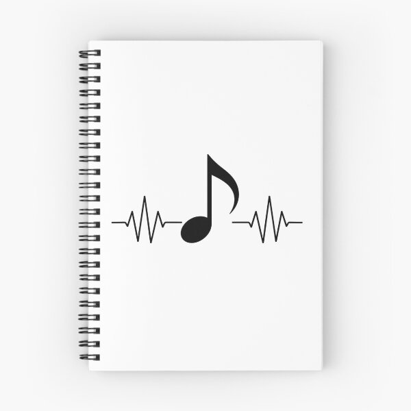 Item preview, A music symbol at the center with heartbeat lines on both sides—perfectly blending rhythm, passion, and the love of music into a simple, stylish design. designed and sold by StyxIND.