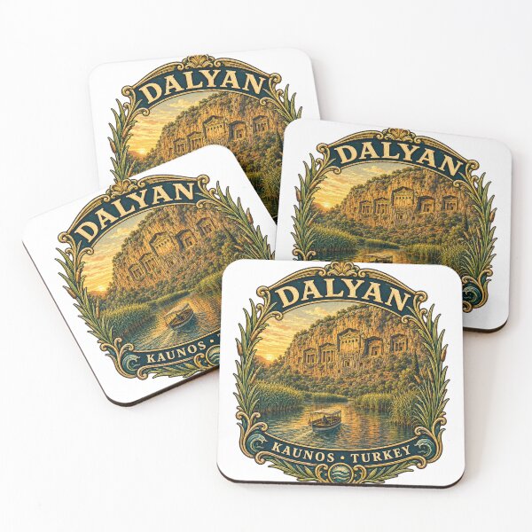 Item preview, Dalyan Kaunos Tombs Vintage Travel Badge designed and sold by DreamPaw Studio.