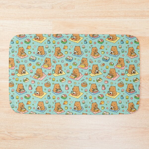 Item preview, Cute Capybara Bento Picnic Pattern designed and sold by Soft Berry Studio.