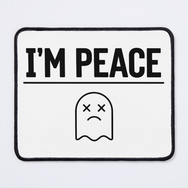 Item preview, I'm Peace Sad Ghost – Minimalist Line Art Design designed and sold by RON-FASHION.