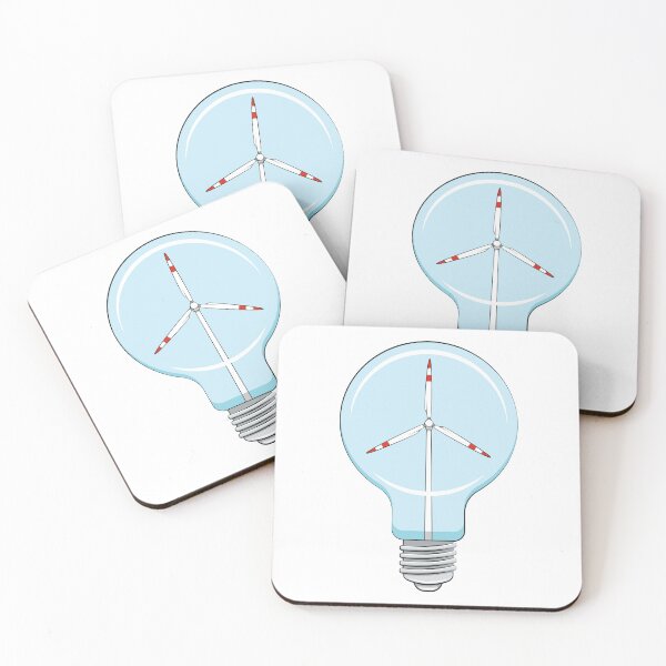 Item preview, Illustration with light bulb with wind turbine designed and sold by RizikCat.