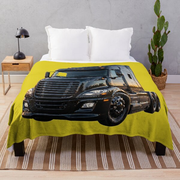 Item preview, Powerful Black Semi Truck Digital Art designed and sold by Utopian-Magic.