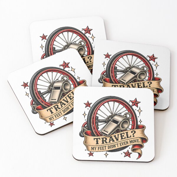 Item preview, Travel? My Feet Didn't Even Move - Funny Wheelchair Basketball Referee Call designed and sold by Neurospicy Trolls.