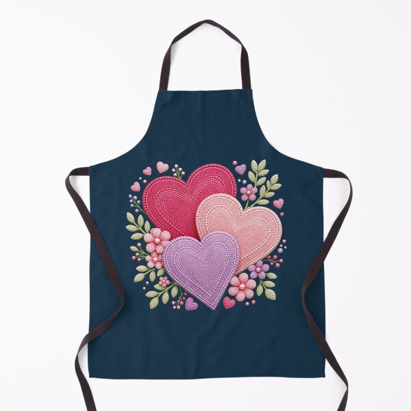 Item preview, Textured Pastel Hearts Floral Embroidery Art designed and sold by CozyPaletteShop.
