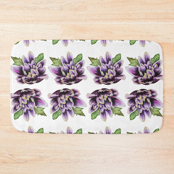Item preview, Purple Chrysanthemum with Leaf Pattern 2 designed and sold by nastiaart.