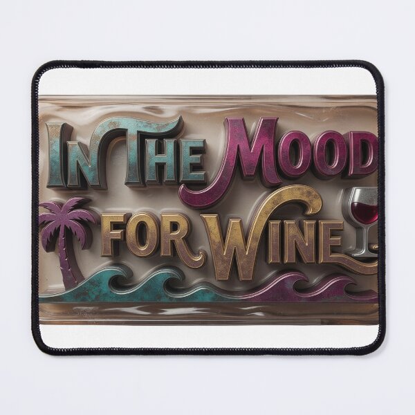 Item preview, Trendy Colorful IN THE MOOD FOR WINE Print designed and sold by dazzlemakers.