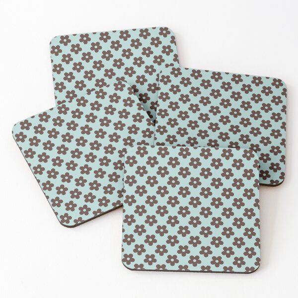 Item preview, Retro Floral Pattern Gift For Mom Wife Girls or Best Friend | Vintage Brown Daisy | Blue Baby and Espresso Flower Seamless Pattern for Teacher or Students designed and sold by VivaFy.
