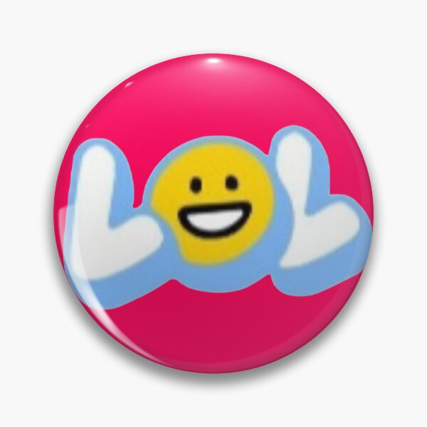 Item preview, LOL Yellow Smiley Face Blue Bubble Letters Sticker designed and sold by Scro-Ciob-Shop.