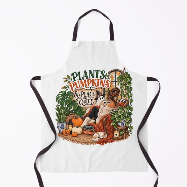 Item preview, lants, Pumpkins & Peace and Quiet – Cozy Halloween Plant Lover designed and sold by CottageGardenCo.