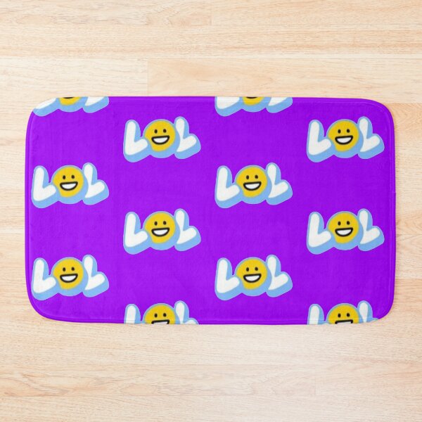 Item preview, LOL Yellow Smiley Face Blue Bubble Letters Sticker designed and sold by Scro-Ciob-Shop.