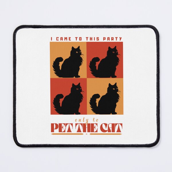 Item preview, I Came To This Party Only To Pet The Cat - Catrovert Funny Black Cat Pop Art designed and sold by Neurospicy Trolls.
