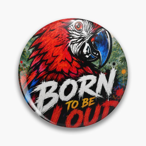 Item preview, Born to Be Loud – Bold Macaw Street Art Design designed and sold by SidneiSampaioStudio.
