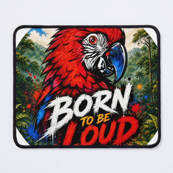 Item preview, Born to Be Loud – Bold Macaw Street Art Design designed and sold by SidneiSampaioStudio.
