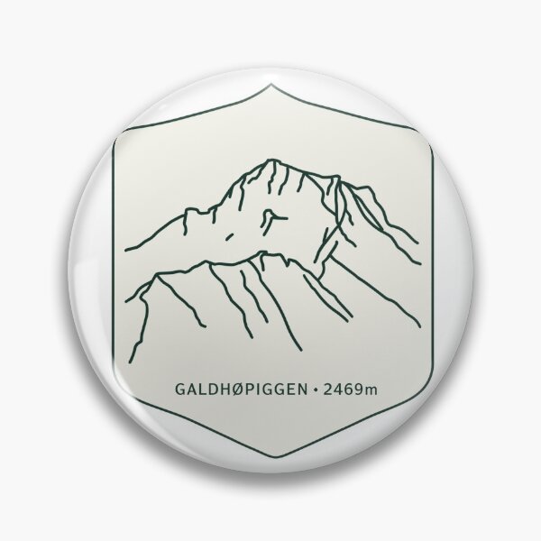 Item preview, Galdhøpiggen Norway Minimalist Mountain Crest Line Art Badge designed and sold by JIGUWORLD.