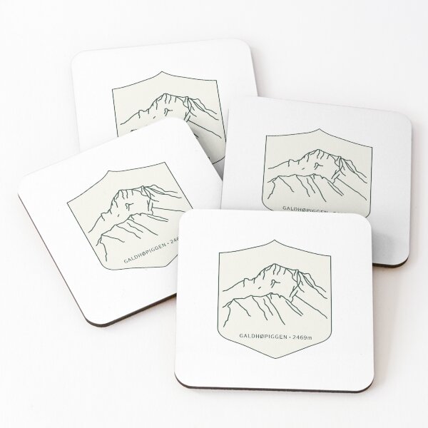 Item preview, Galdhøpiggen Norway Minimalist Mountain Crest Line Art Badge designed and sold by JIGUWORLD.