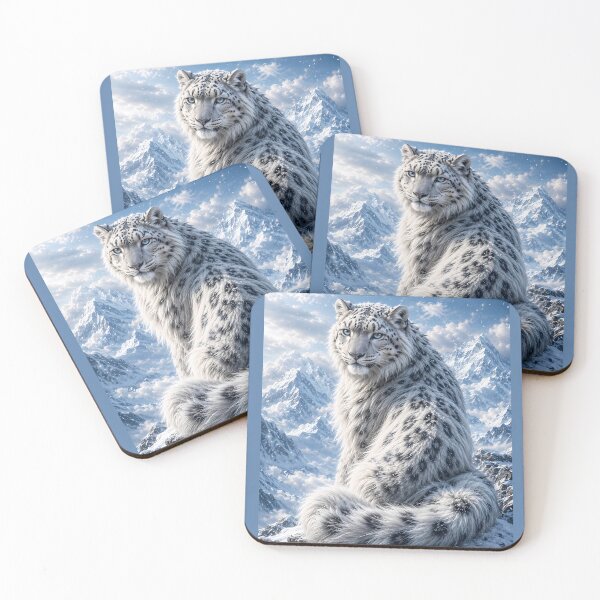 Item preview, Snow Leopard Looking Back in the Himalayas – Majestic Mountain Wildlife designed and sold by ManJiangHong.