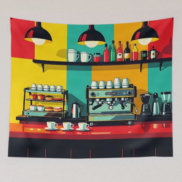 Item preview, Italian Espresso Bar Pop Art Poster designed and sold by LSVart.