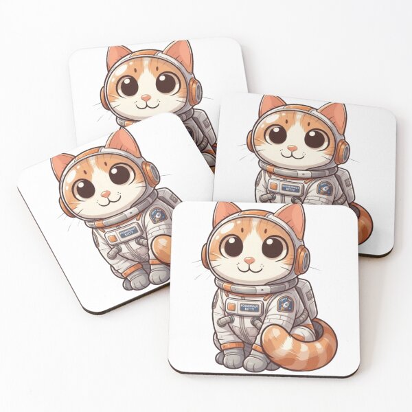 Item preview, Cute Astronaut Cat Space Kitten Illustration designed and sold by PrintforDesign.
