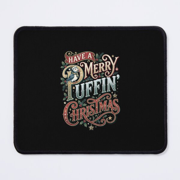 Item preview, Have a Merry Puffin Christmas Vintage Design designed and sold by PunchDrop.