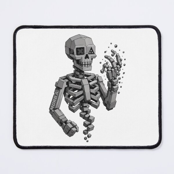 Item preview, 3D Voxel Disintegrating Skeleton Geometric Art designed and sold by Munib302.