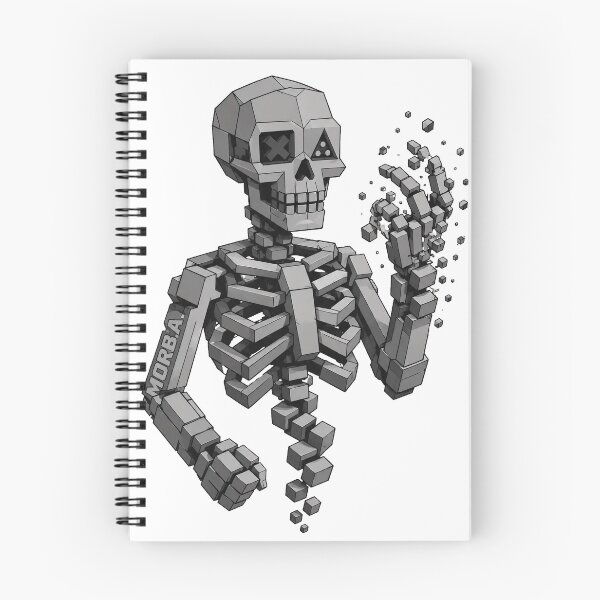 Item preview, 3D Voxel Disintegrating Skeleton Geometric Art designed and sold by Munib302.