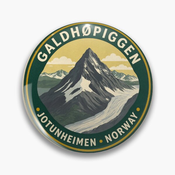 Item preview, Galdhøpiggen Jotunheimen Norway Vintage Travel Badge designed and sold by JIGUWORLD.