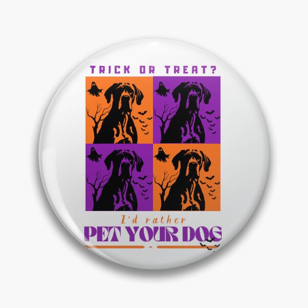 Item preview, Trick Or Treat? I'd Rather Pet Your Dog - Funny Dogtrovert Halloween Pop Art designed and sold by Neurospicy Trolls.