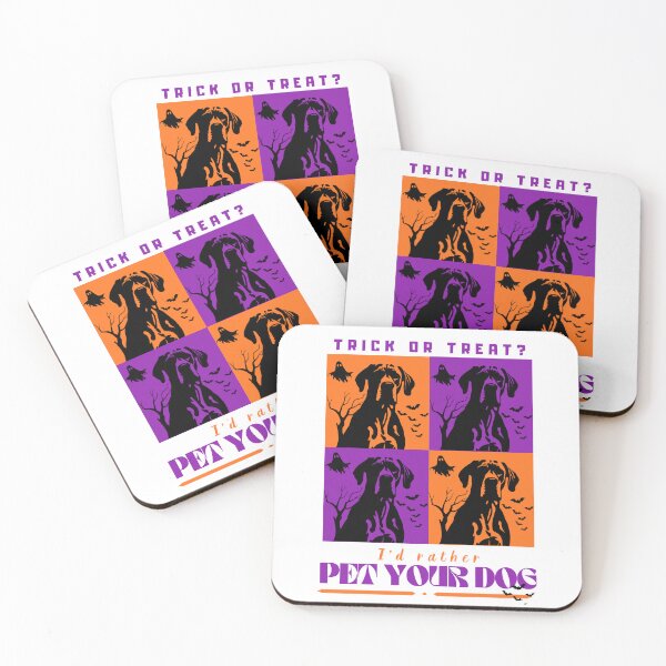 Item preview, Trick Or Treat? I'd Rather Pet Your Dog - Funny Dogtrovert Halloween Pop Art designed and sold by Neurospicy Trolls.