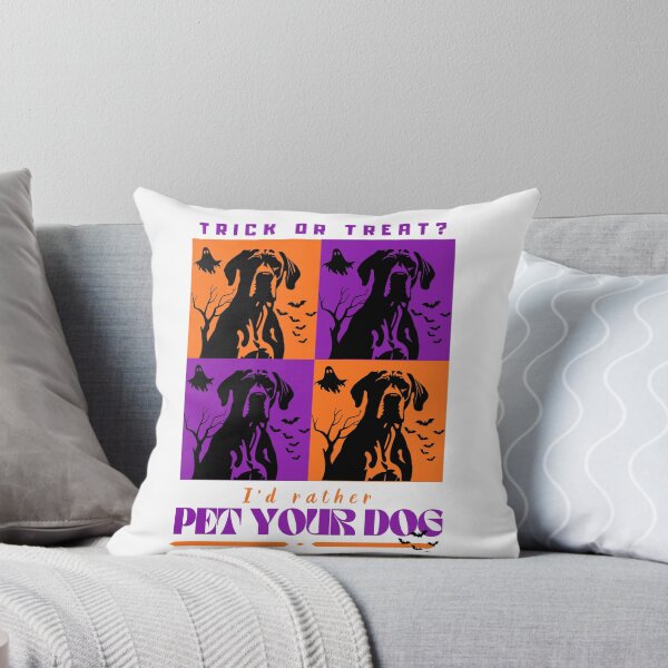 Item preview, Trick Or Treat? I'd Rather Pet Your Dog - Funny Dogtrovert Halloween Pop Art designed and sold by Neurospicy Trolls.