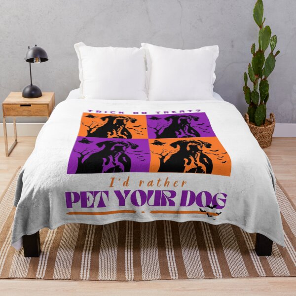 Item preview, Trick Or Treat? I'd Rather Pet Your Dog - Funny Dogtrovert Halloween Pop Art designed and sold by Neurospicy Trolls.
