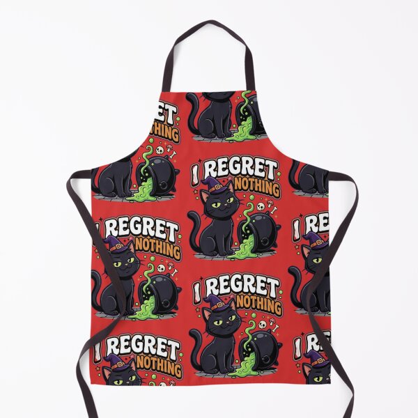 Item preview, I Regret Nothing - Funny Black Cat Spilling Witch Potion Cauldron designed and sold by LUKOWEAR.