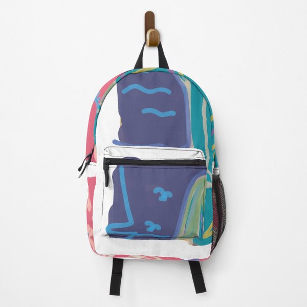 Item preview, Abstract Blue Figure Colorful Painted Panels designed and sold by Laoffecinatiend.
