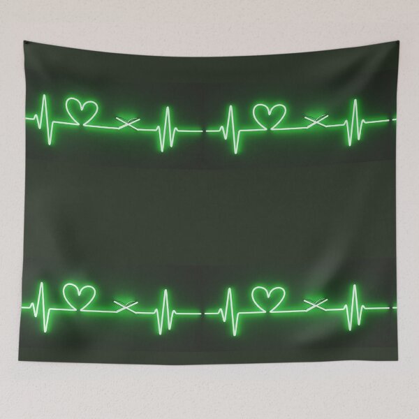 Item preview, Neon Green Quran Heartbeat – Modern Islamic Cyberpunk Lifeline designed and sold by D-Islamic.