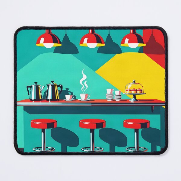 Item preview, Retro Diner Counter – Pop Art Café Poster designed and sold by LSVart.