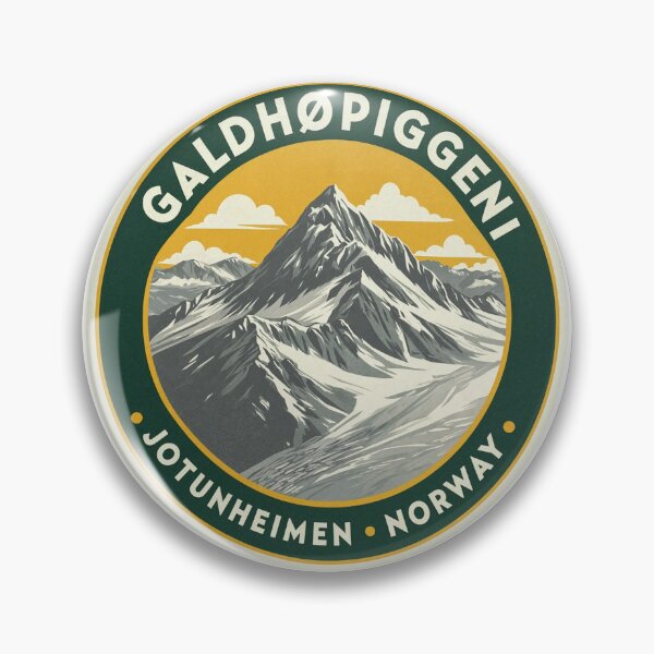 Item preview, Galdhøpiggen Jotunheimen Norway Vintage Travel Badge designed and sold by JIGUWORLD.
