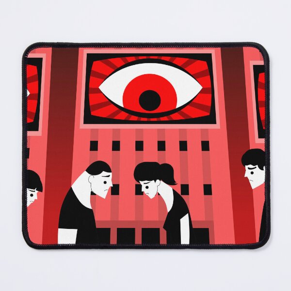 Item preview, people in an Orwellian dystopia monitored by giant eyes on screens designed and sold by matintheworld ( delcarmat ).