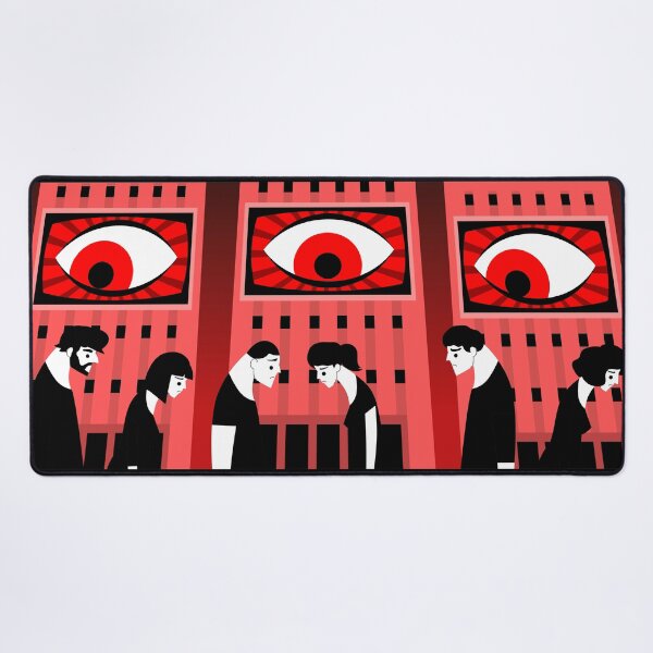 Item preview, people in an Orwellian dystopia monitored by giant eyes on screens designed and sold by matintheworld ( delcarmat ).
