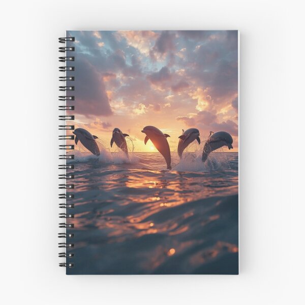 Item preview, Dolphins Leaping at Golden Sunset designed and sold by bakosshops.