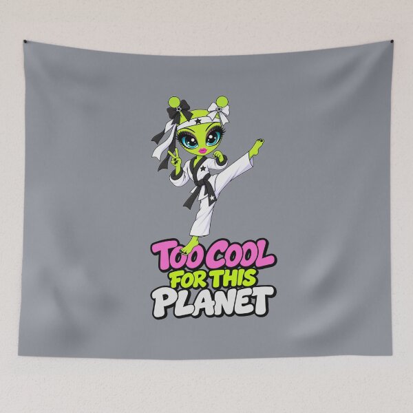 Item preview, Too Cool for This Planet – Alien Karate Girl designed and sold by Aimetoi.