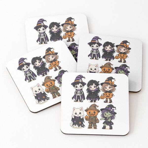 Item preview, Cute Halloween Character Sticker Sheet | Kawaii Spooky Squad Stickers designed and sold by HOODYBUDSTYLES.