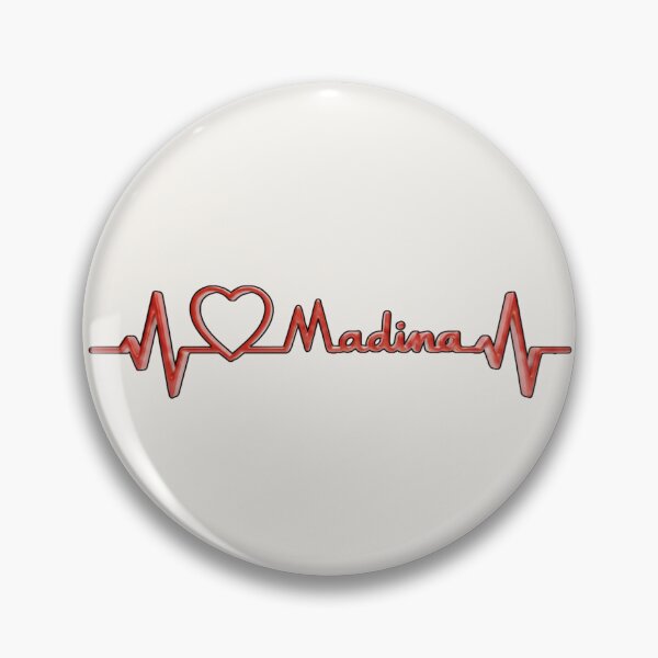 Item preview, Red 3D Madina Heartbeat – Modern Islamic Identity Lifeline designed and sold by D-Islamic.