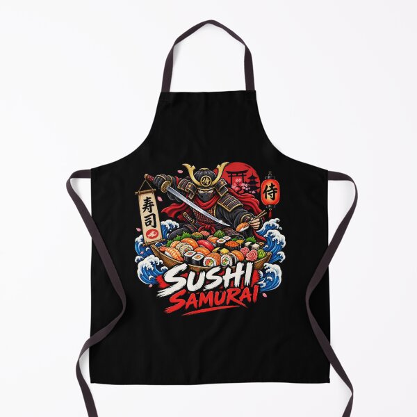 Item preview, Sushi Samurai Funny Japanese Cartoon designed and sold by takeitliterally.com.